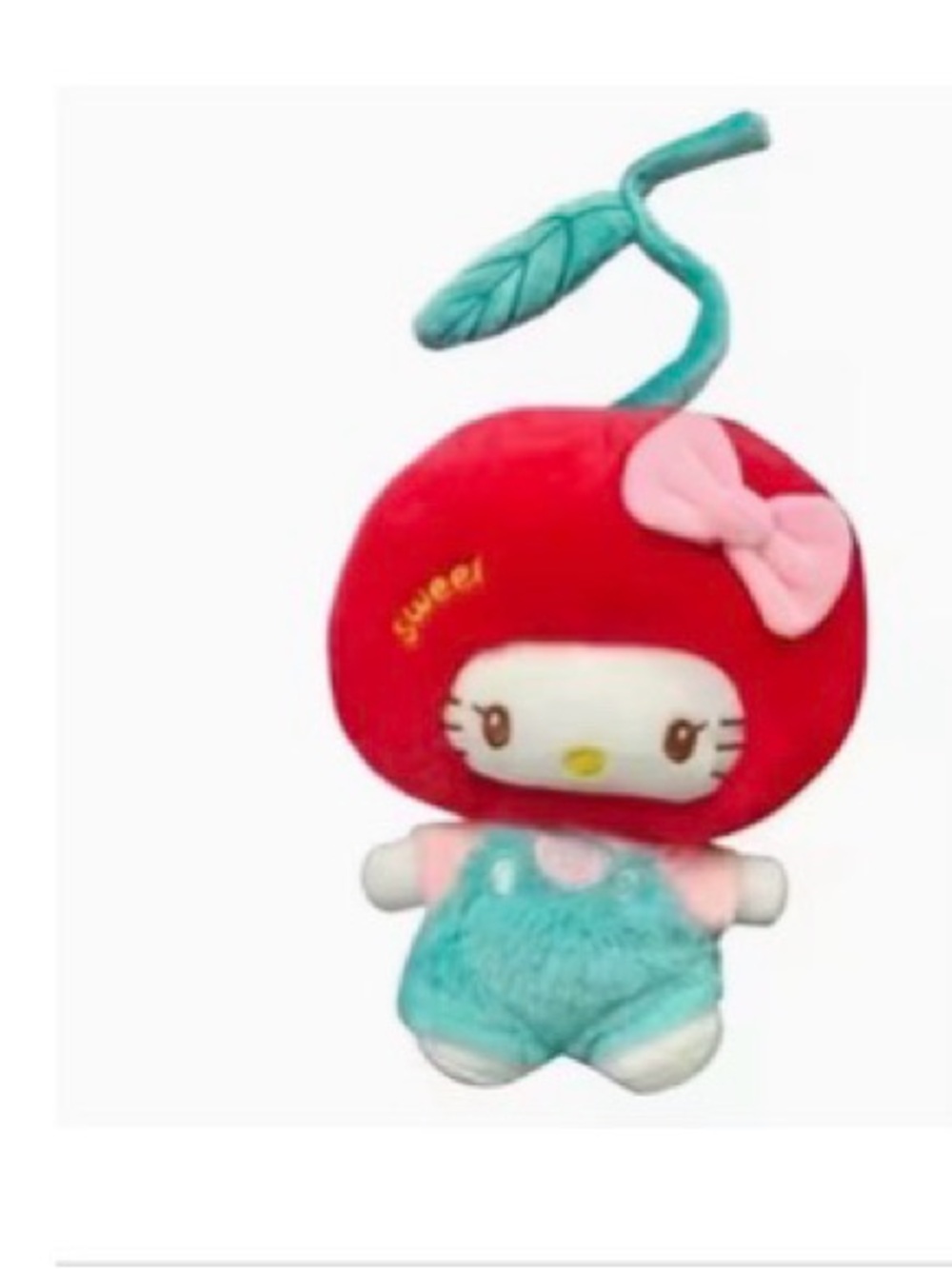 Hello Kitty Cherry Plush - Red, Teal & Pink